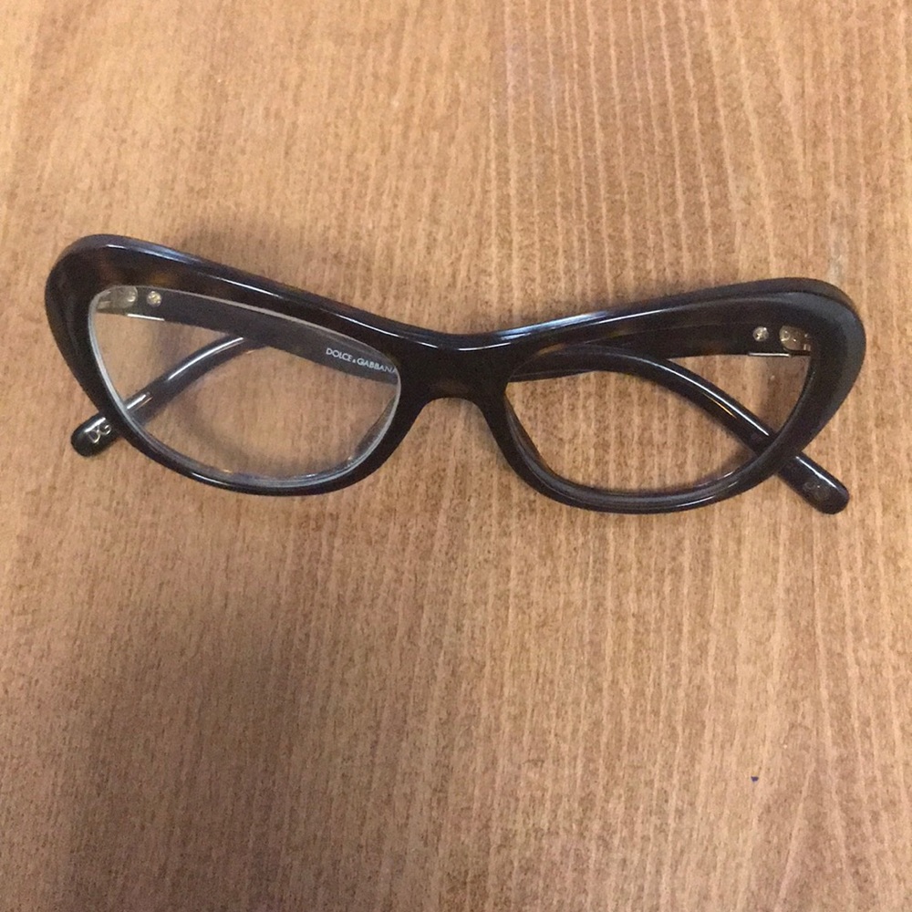 Dolce & Gabbana brown cat eye glasses frames